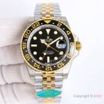 Clean Factory 1:1 Copy Rolex GMT-Master 2 Bumblebee Cal 3186 Watch Black-Gray Ceramic Bezel